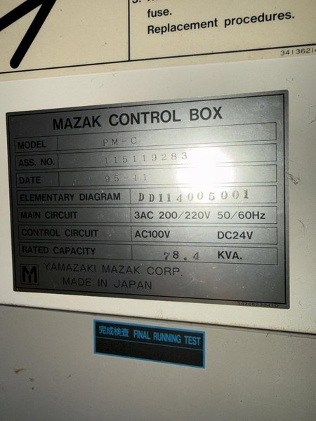 MAZAK POWERMASTER PMNX-1600 HOLLOW SPINDLE CNC TURRET LATHE. STOCK # 0207223