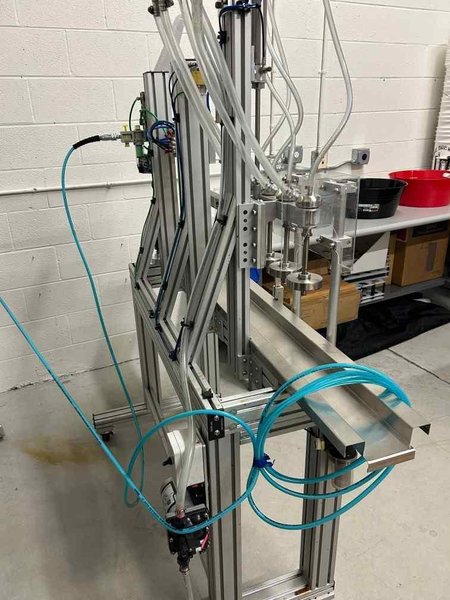 DK Technologies Micro Bottler MB04 Filling and Capping Machine, 2018 – Includes 4 HP California Air Tools 60040CAD 60-GAL Steel Tank Air Compressor w/ Auto Drain