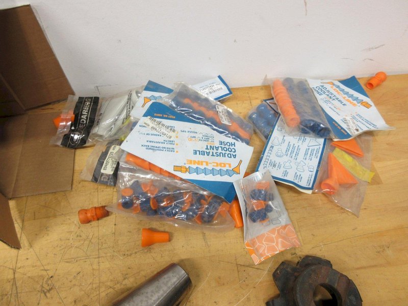 Redline CAT50 Shell Mill Holder, Sandvik 4.5" Shell Mill, ER32 Collet Wrenches, Box of Loc-Line, Zebra Refractometer, 3 Uknown Tool Holders- Auction Item