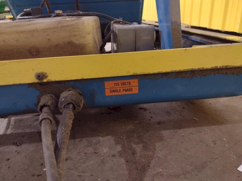 3,500 LBS X 30" X 96" BISHAMON MODEL #VIS-35-48 SINGLE PHASE 110V ROLLER TOP HYDRAULIC LIFT TABLE: STOCK #20967