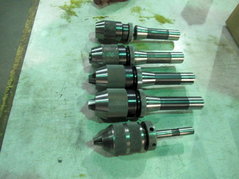Albrecht R8 Keyless Drill Chucks, (3) 1/2' &amp; (1) 3/8" and (1) Jacobs Straight Shank 3/8"- Auction Item
