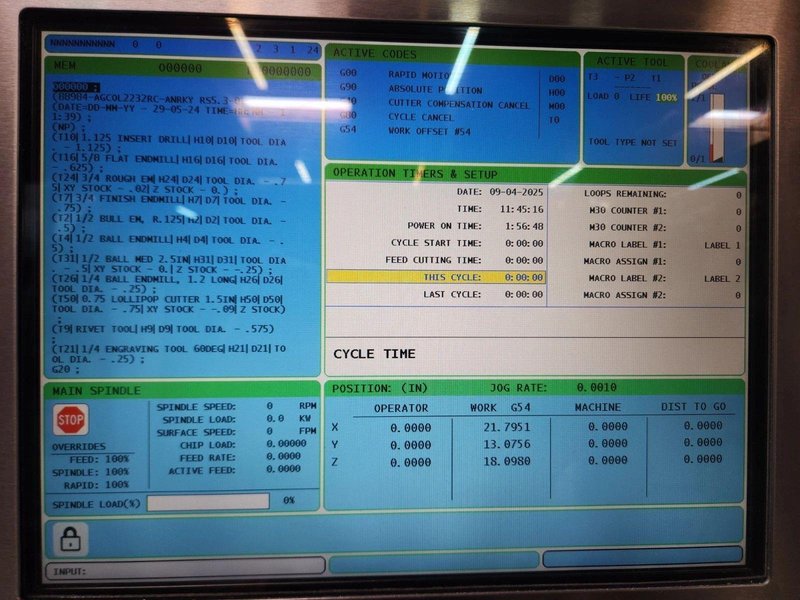 Haas VM-3 CNC Vertical Machining Center – 4th Axis Ready HSM WIPS 12,000 RPM Mill