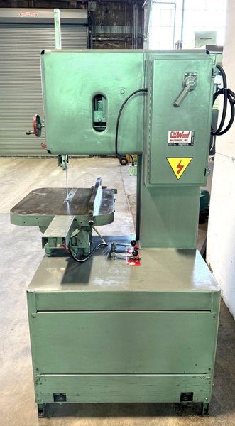 18" Grob Vertical Band Saw 4V-18, 40-5000 FPM, 28" x 24" Air-Hyd. Feed Tbl.