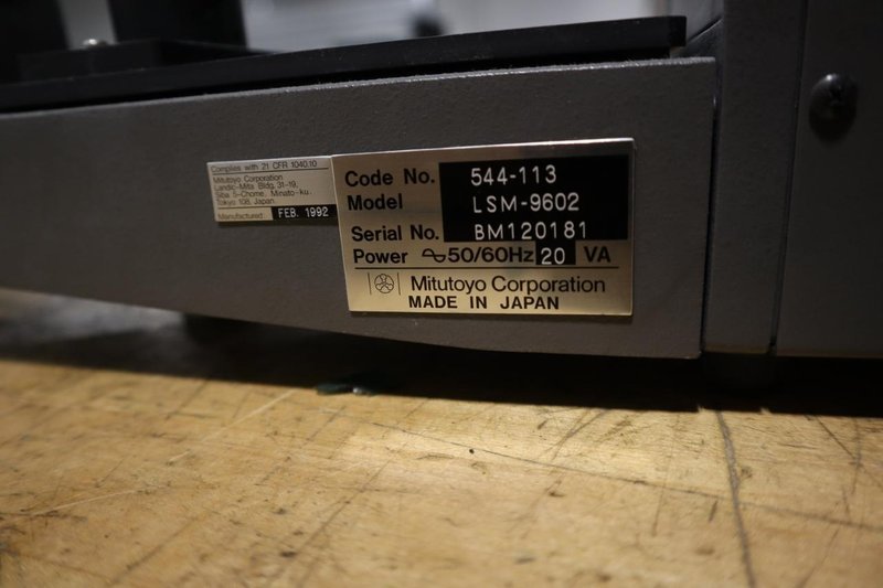 Mitutoyo LSM-9602 Laser Scan Micrometer- Auction Item
