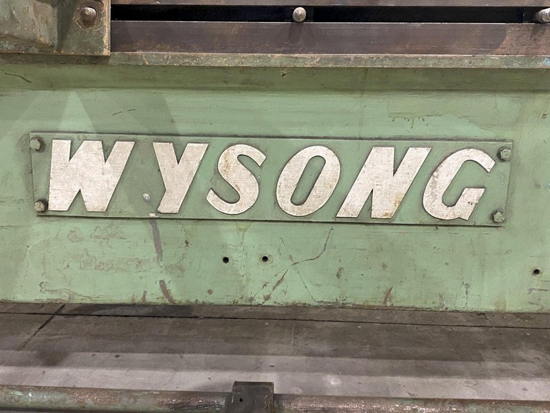 10' X 1/4" WYSONG MODEL #1025 MECHANICAL POWER SQUARING SHEAR: STOCK #20267