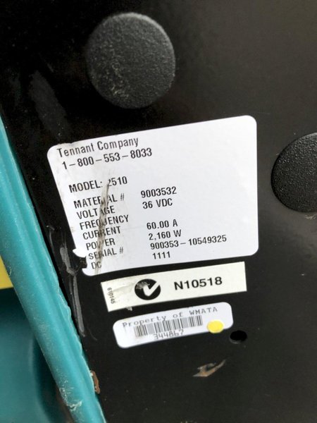 TENNANT MODEL 2510 FLOOR BURNISHER: STOCK #13990