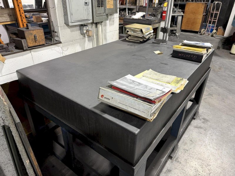 48" X 72" X 12" GRANITE SURFACE PLATE WITH STAND. STOCK # 0223326