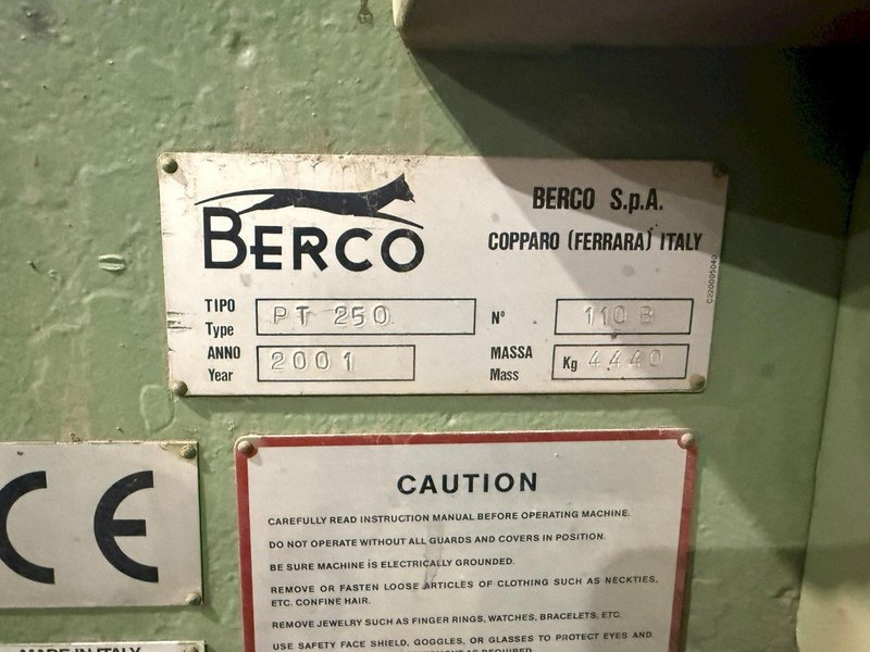 2001 BERCO PT250 TRACK PRESS WITH WTC ELECTRIC IMPACT WRENCH &amp; CONVEYOR: YOBRO #24374