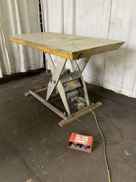 2000 LB 72"X 36" SOUTHWORTH HYDRAULIC SCISSOR LIFT TABLE: STOCK #81186