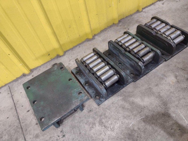 (4) 15 TON HILLMAN ROLLER TYPE MODEL #15-0T NARROW MACHINE SKATES: STOCK # 23004