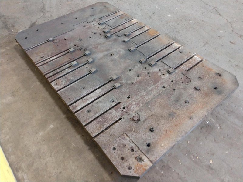 96&quot; X 60&quot; T-SLOTTED BOLSTER PLATE / LAYOUT SURFACE PLATE: STOCK #12680