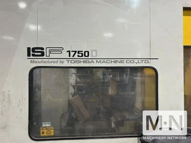 1750 TON 250 OZ TOSHIBA MODEL ISF1750DV10-110A INJECTION MOLDING MACHINE MFG 2000