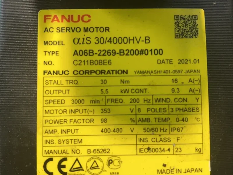 FANUC AC SERVO MOTOR   -  A06B-2269-B200#0100