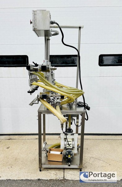 Inline Filling Systems  | Six-Headed Semi-Automatic  |  Overflow Filler