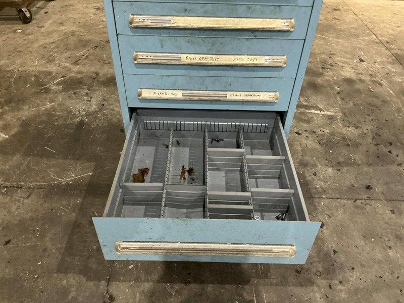 11 DRAWER STANLEY VIDMAR 28" X 30" X 59" TOOL &amp; PARTS STORAGE CABINET: YOBRO #25961