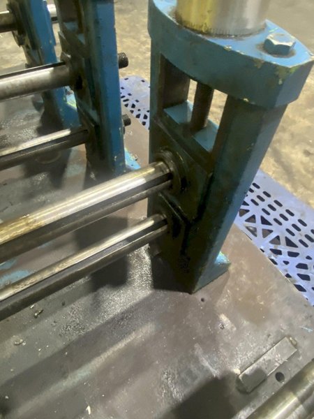 4 STAND X 1.5&quot; X 11&quot; YODER ROLLFORMER STANDS ON 6 STAND RAFTED BASE: STOCK #16781