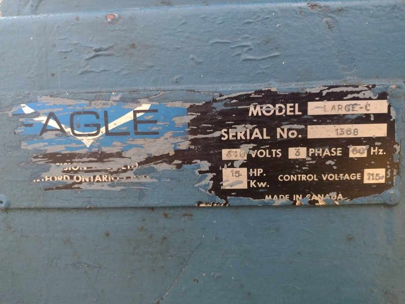 EAGLE MODEL &quot;LARGE-C&quot; TUBE END FORMER MACHINE: STOCK #16806