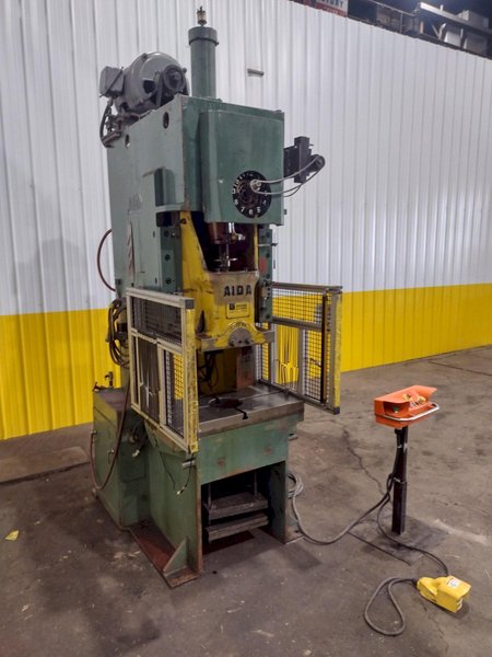 60 TON AIDA MODEL #PP-XGC-55SU (II) GAP STAMPING PUNCH PRESS, 6" STROKE: STOCK #19323