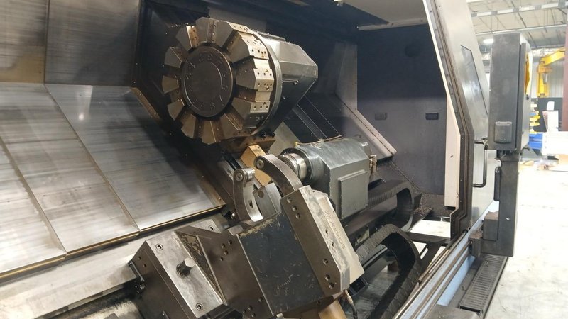 Doosan Puma 800L CNC Lathe, 2012 – Schunk Hyd Steady, 12″ Big Bore, Chip Conveyor, 4233 Cut Hours