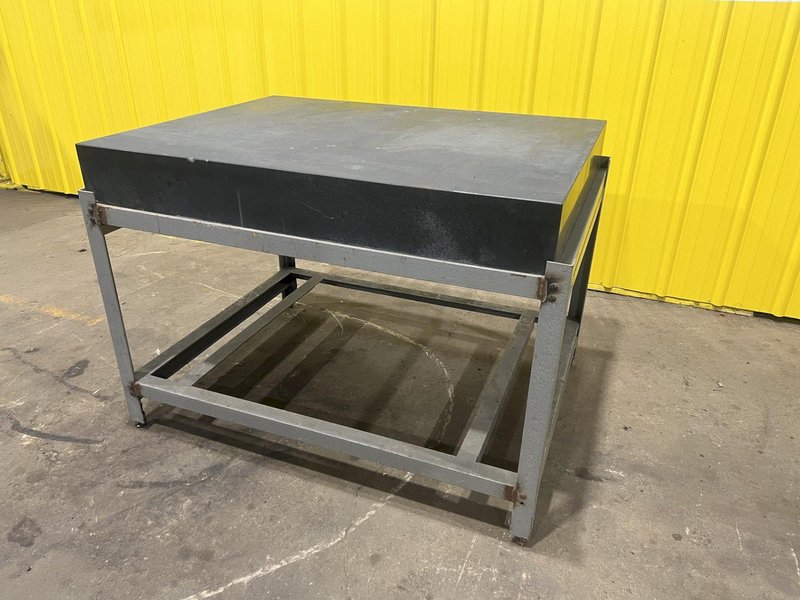 48&quot; X 36&quot; X 6&quot; BLACK GRANITE PRECISION LAYOUT INSPECTION TABLE: STOCK #19822
