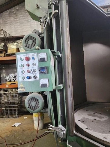 2003 Goff model 60TB 60" tablast cleaning machine s/n 03651-50-6555 with shot return system and dust collector