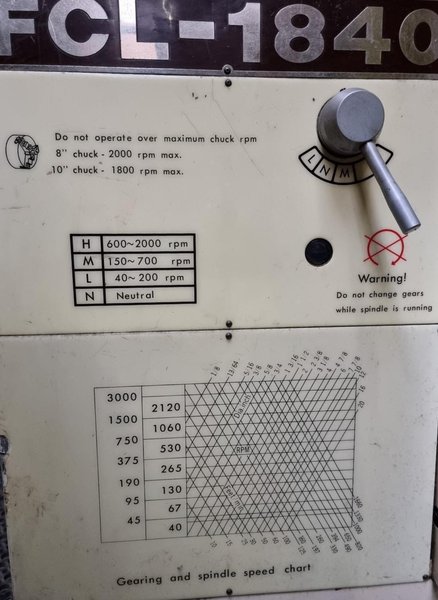 Chevalier - FCL 1840 - Ø 460 x 1000 mm CNC