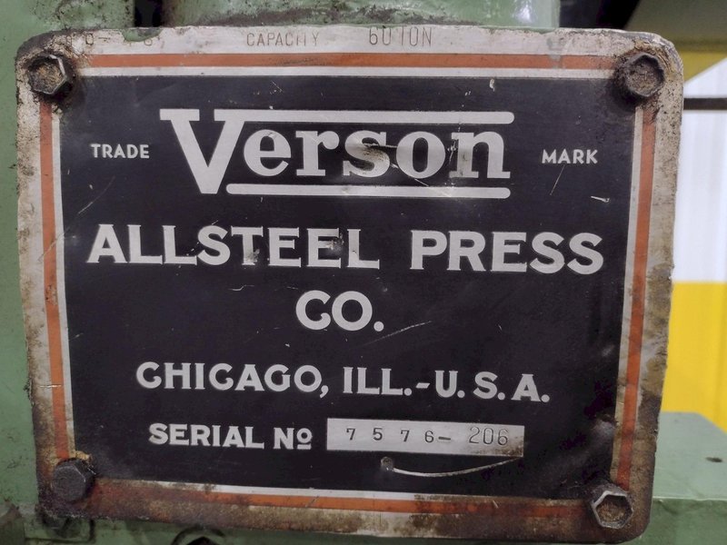 35 TON VERSON 24" X 96" FLANGE BED MECHANICAL PRESS BRAKE: STOCK #20241