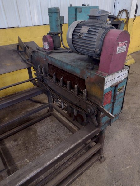 3&quot; x 12&#039; BUCKEYE MFG MODEL #56-98326 TUBE &amp; PIPE ROTARY BRUSH DEBURRING MACHINE: STOCK #16173