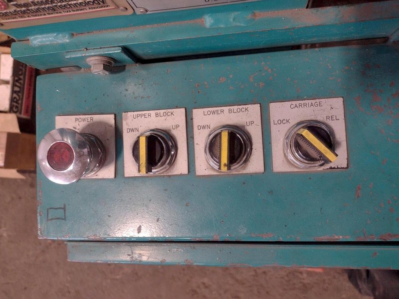 72" X 18 GA IOWA PRECISION MODEL WHISPER-LOC HYDRAULIC PITTSBURG SEAM CLOSURE MACHINE: STOCK #17509