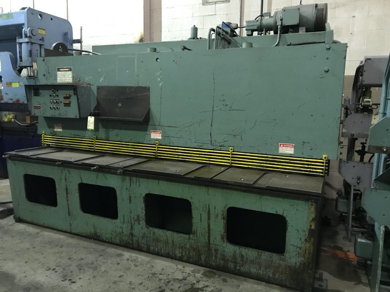 USED ALLSTEEL HYDRAULIC SHEAR Model 1/4”x10’, Stock No. 9559