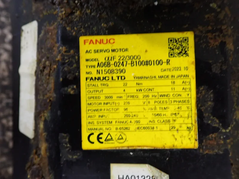 Fanuc  4 Kw  Servo Motor  - Said 22/3000 / A06b-0247-b100#0100-r