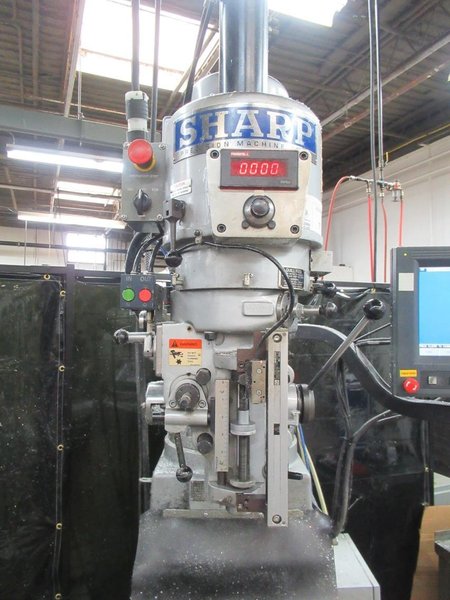 Sharp TMV-DVS Acu-Rite MillPWR 2-Axis CNC Vertical Knee Mill, Power Quill Feed, Power Drawbar- Auction Item
