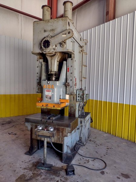 165 TON AIDA MODEL #PC-15(2) MECHANICAL CRANK GAP FRAME PRESS  7.8" STROKE : YOBRO #25990