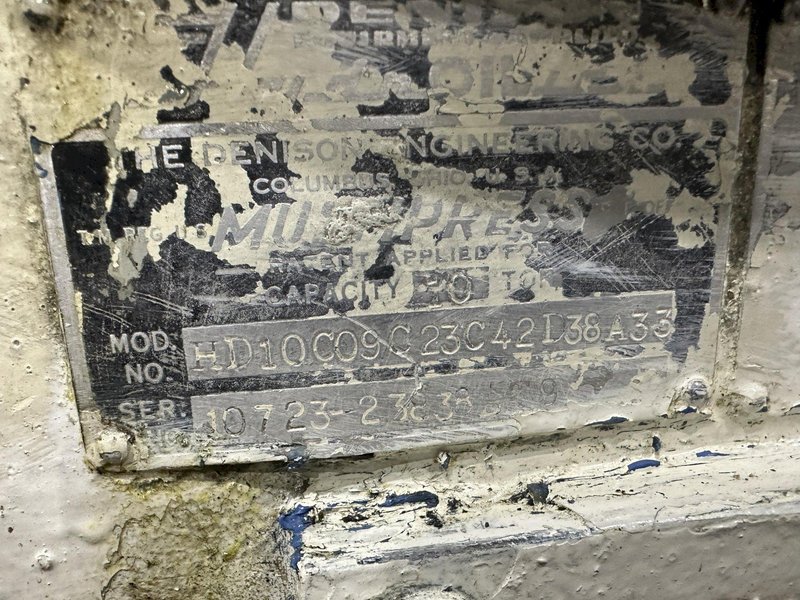 10 TON DENISON HYDRAULIC C FRAME PRESS: STOCK #77659