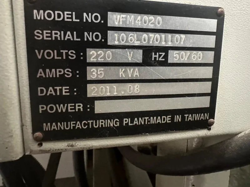 2011 GANESH VFM 4020 | Machining Centers, Vertical