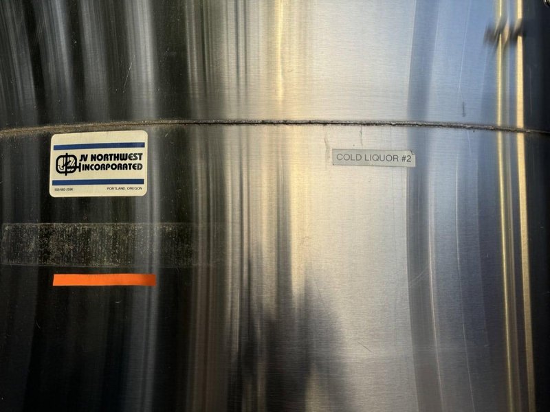 3,100 Gallon/100 BBLJV Northwest Stainless Steel Cold Liquor Tank