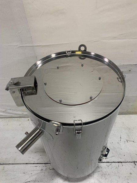 New AEC Drying Hopper, WH100, Approx. 100 lb Capacity, Insulated, Stainless Steel