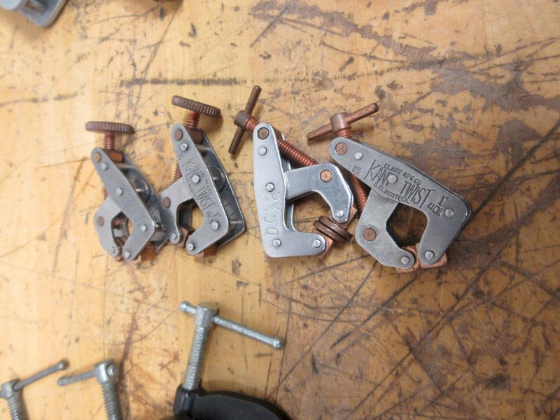 Kant Twist Clamps, (8) 2" Clamps, (4) 1" Clamps with (3) 1" C-Clamps- Auction Item