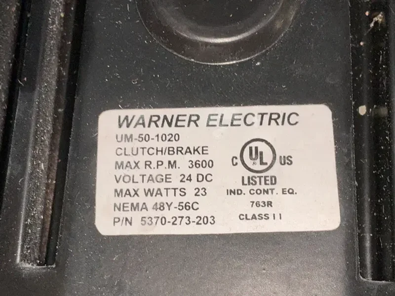 WARNER ELECTRIC 3000RPM ELECTROMAGNETIC BRAKE  -  5370-273-203