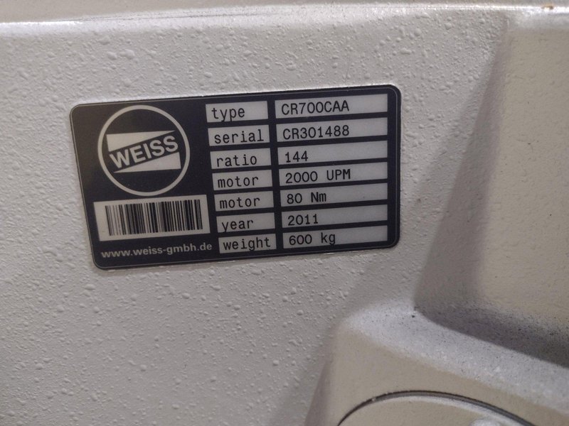 WEISS MODEL #CR700CAA CNC ROTARY TABLE: YOBRO #23816