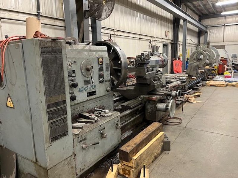 53" x 396" POREBA TR 135B2/10M LATHE. STOCK # 0131425