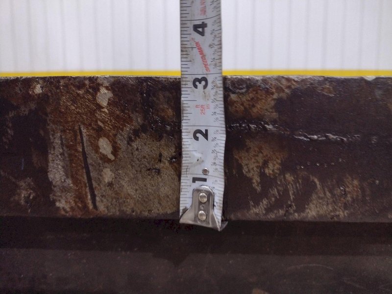 97&quot; X 241&quot; STEEL LAYOUT TABLE WITH 3&quot; PLATE TOP: STOCK 11833