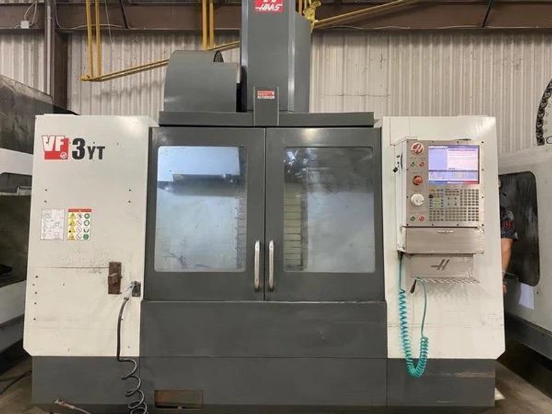 Haas VF-3YT/50 VMC, 2016 – 50 Taper Spindle, 4th Axis Wired, Under Power, Inspection Ready