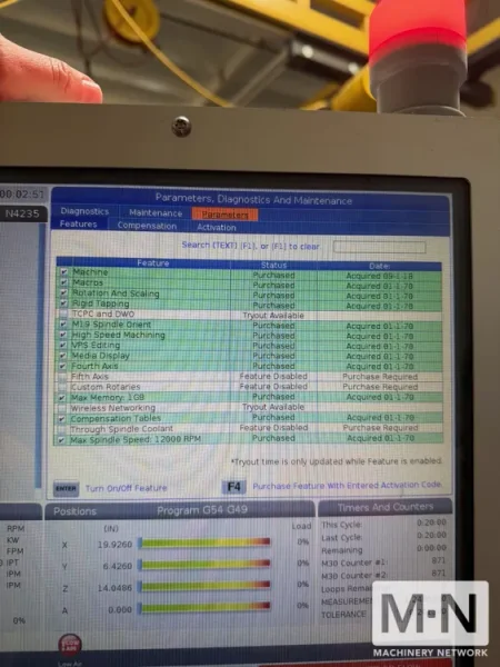 HAAS VF-2SSYT 4-axis CNC Vertical Machining Center, 2018