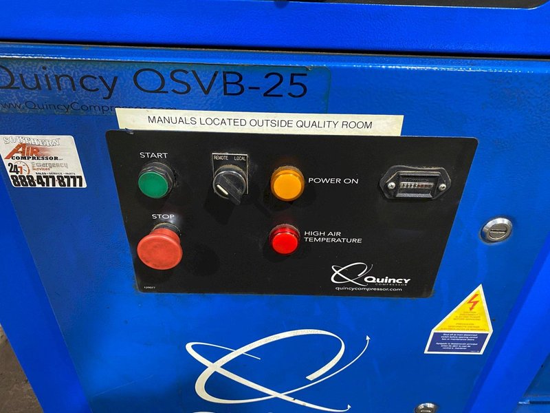 25 HP QUINCY QSVB-25 VACCUUM PUMPM STOCK# 2844