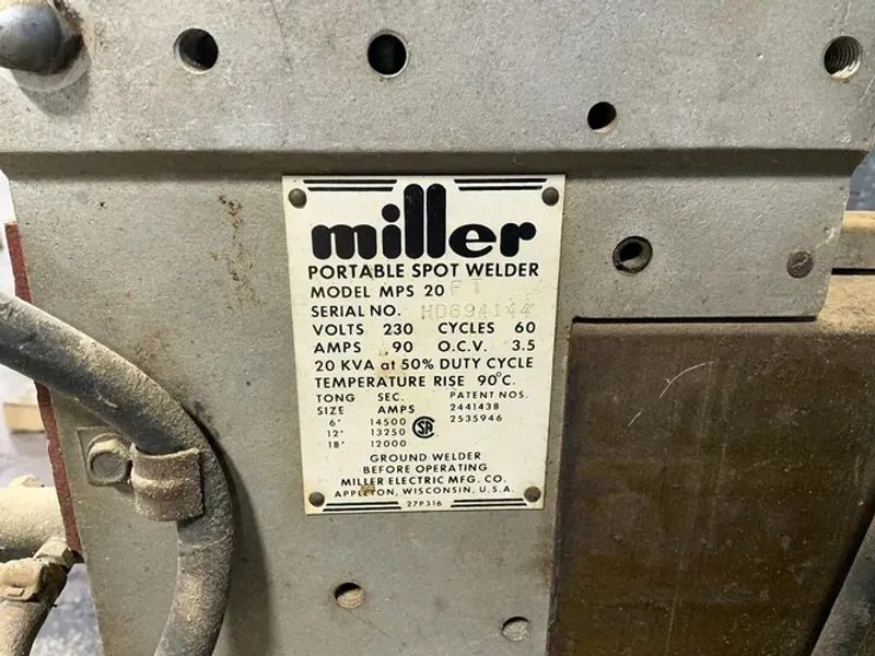 MILLER 20 KVA SPOT WELDER  -  MPS 20FT
