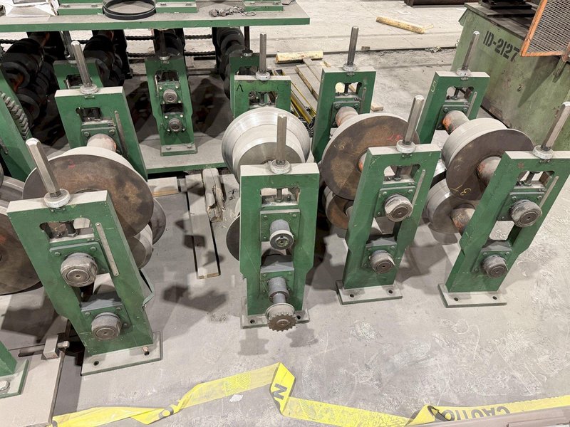 12 STAND X 3.5" ARBOR X 26" ROLL SPACE BRADBURY C&amp;Z PURLIN ROLL FORMING LINE. STOCK # 0536726