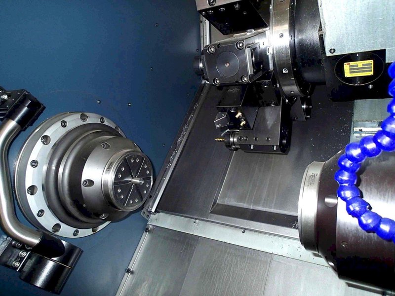 Johnford SL-500A CNC Turning Center Lathe, 2018- Y Axis, Live Tools, 4″ Bar, Sub Spindle, 12’ Bar Feeder