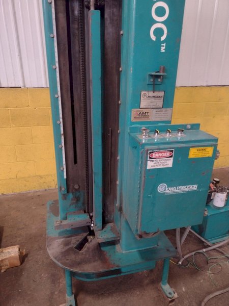 72" X 18 GA IOWA PRECISION MODEL WHISPER-LOC HYDRAULIC PITTSBURG SEAM CLOSURE MACHINE: STOCK #17509