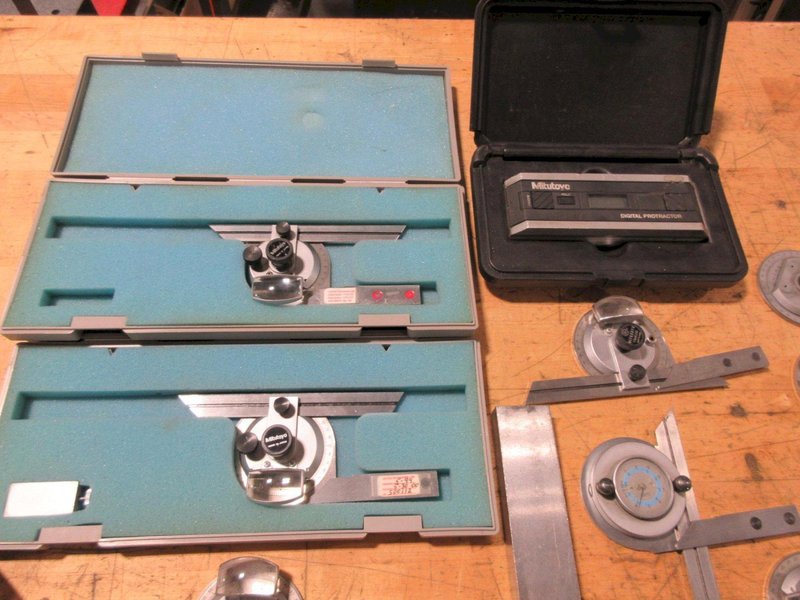 Mitutoyo Precision Vernier Protractors, and (1) Digital - Auction Item